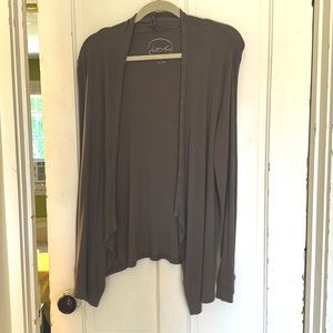 Draped light brown draped cardigan INC